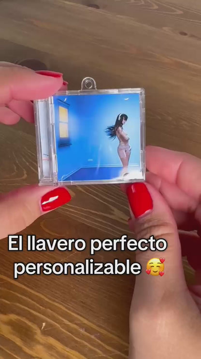 Llavero disco CD personalizado